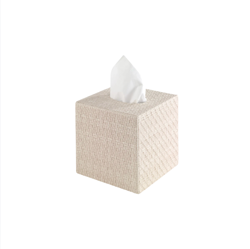 Wicker Cream Tissue Box