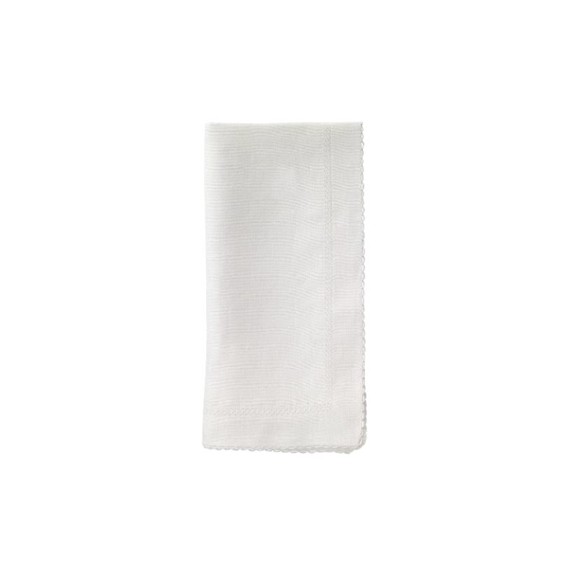 Picot White 22" Napkins