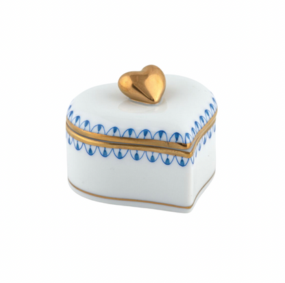 Double Heart Box in Blue