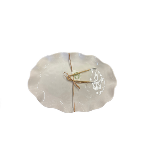 Ruffled Melamine Platter