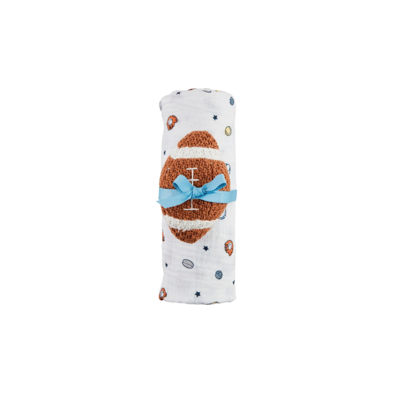 Sports Swaddle and Rattle