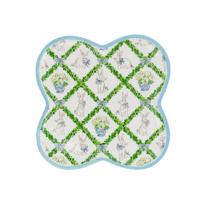 Boxwood Trellis Clover Platter