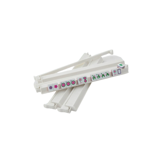 Oh My Mahjong White Wooden Rack & Pusher Set