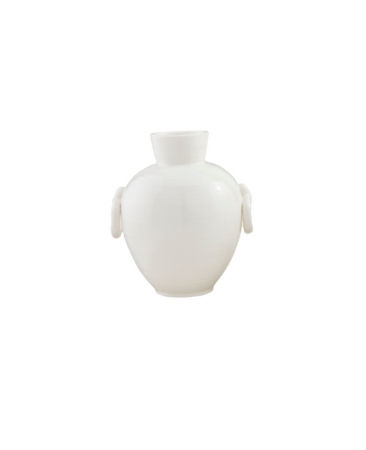 Large White Bamboo Vase