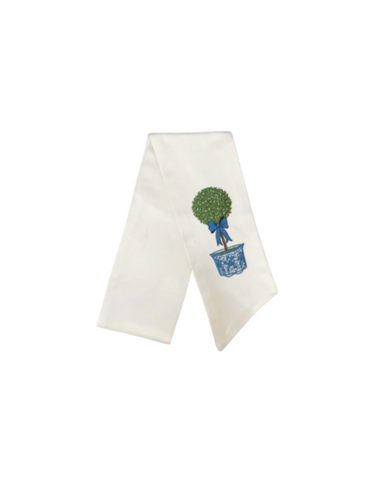 Fig and Dove Topiary Wreath Sash