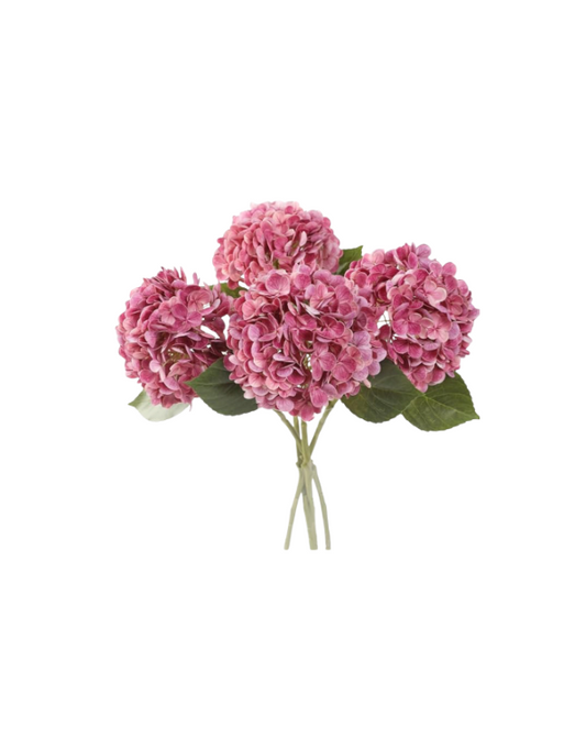 Dark Pink Real Touch Hydrangea Spray