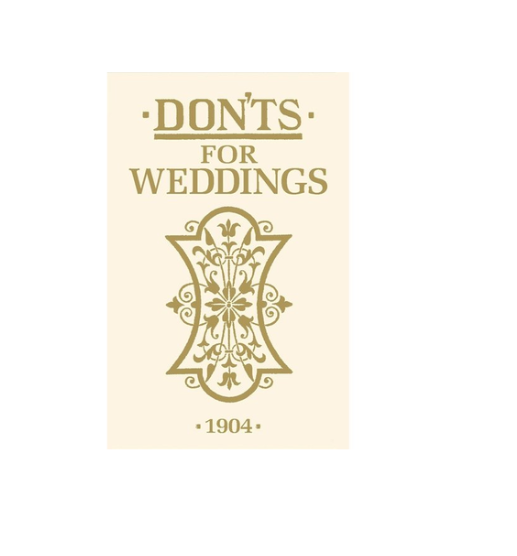 Dont's For Weddings Book