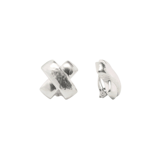 Julie Vos Silver Catalina X Clip Earring