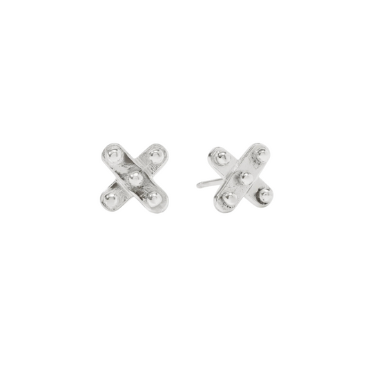 Julie Vos Silver SoHo Demi X Stud Earring