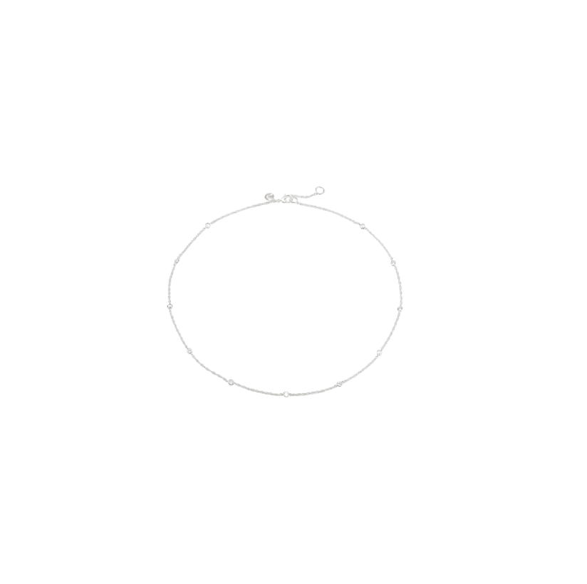 Julie Vos Silver Celeste Delicate Station Necklace-Cubic Zirconia