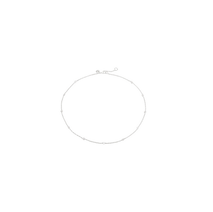 Julie Vos Silver Celeste Delicate Station Necklace-Cubic Zirconia