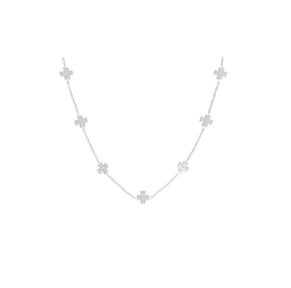 Julie Vos Silver Canterbury Delicate Station Necklace