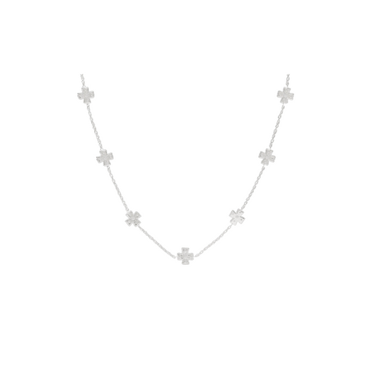 Julie Vos Silver Canterbury Delicate Station Necklace
