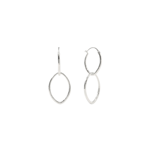 Julie Vos Silver Fleur-de-Lis 2-in-1 Earring