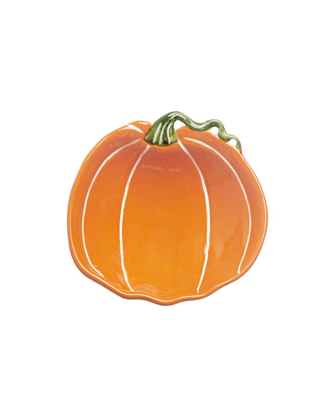 Orange & White Small Pumpkin Bowl