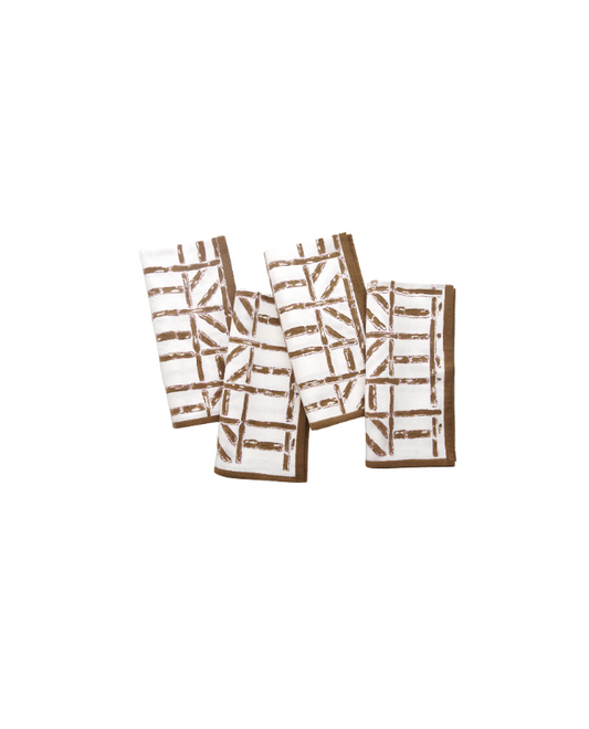 Pomegranate Brown Bamboo Napkin | Set of 4