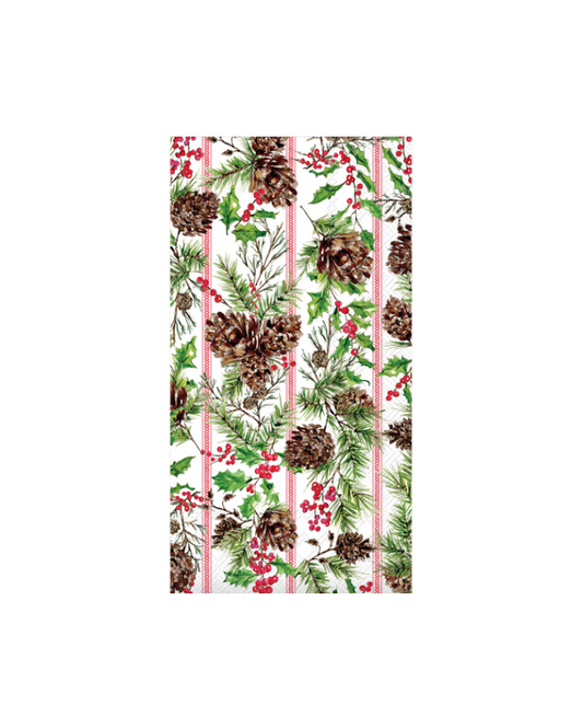 Pine Cone Stripe Guest Towel
