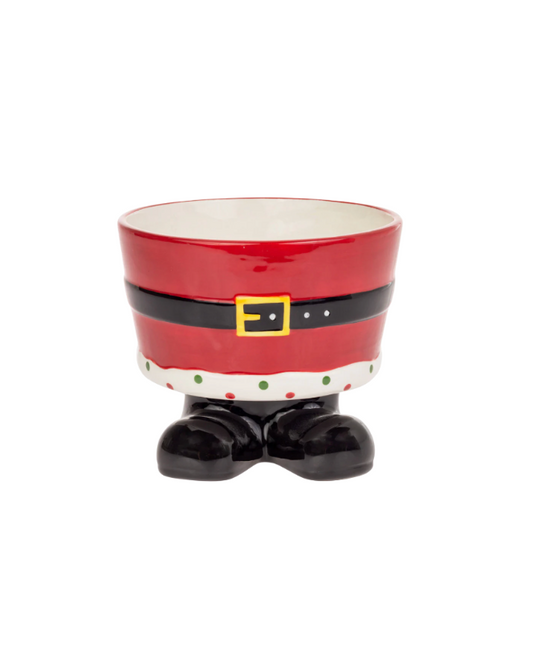 Santa Belt Small Footed Bowl