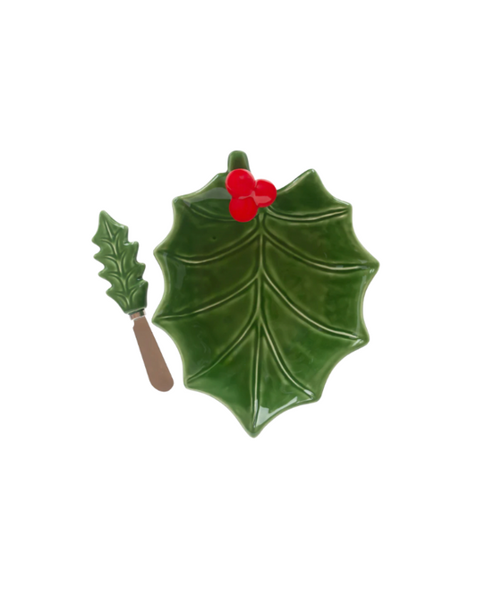 Holly And Berry Bowl & Spreader