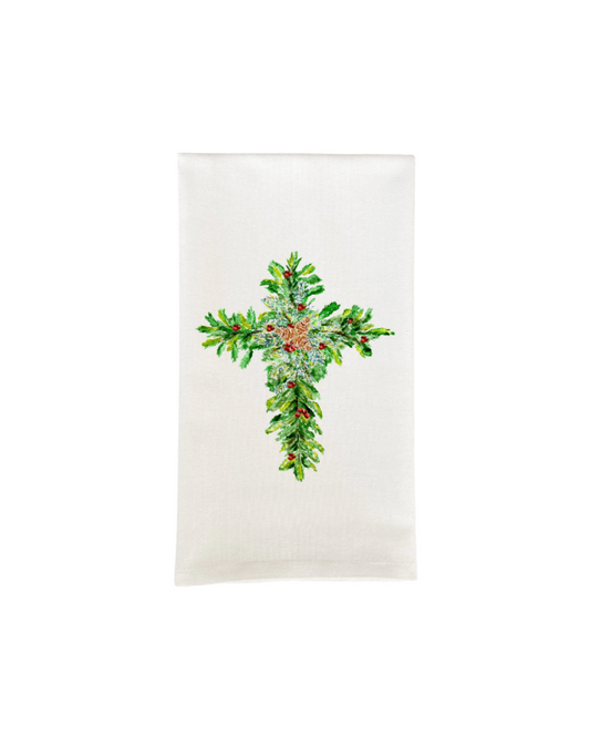 Christmas Cross with Red Berries