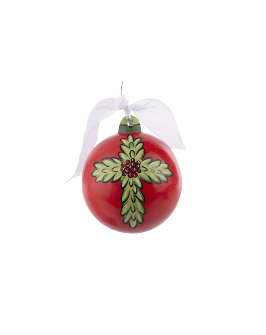 Red Cross Ball Ornament