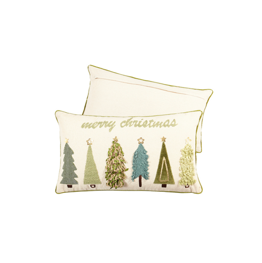 Merry Christmas Tree Pillow