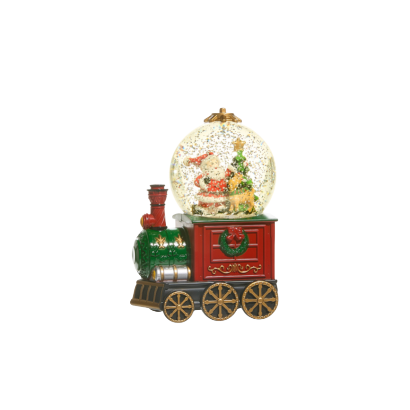 Santa Train Water Globe