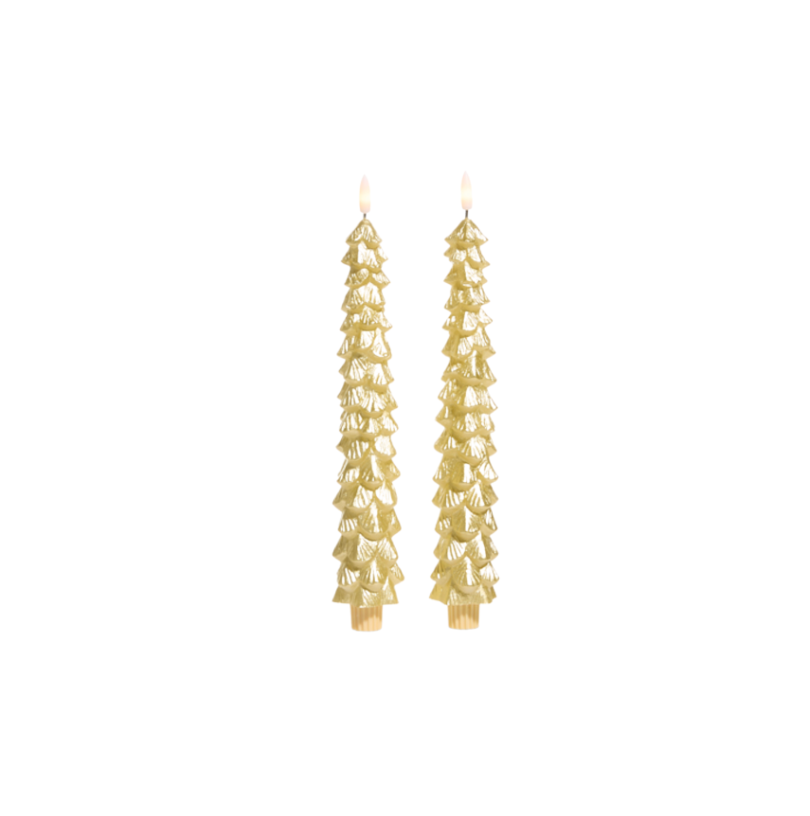 Gold Tree Taper Candles