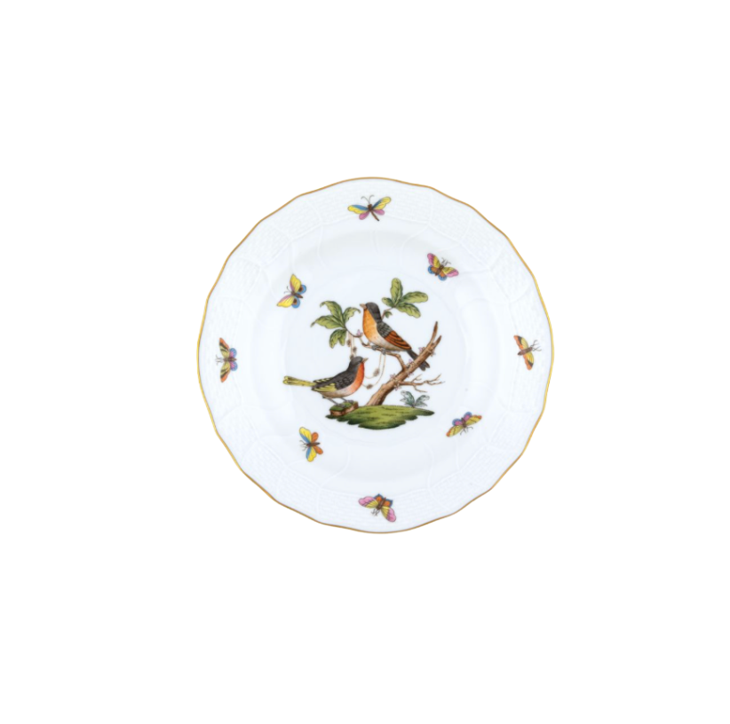 Herend Rothschild Bird Dessert Plate - Motif #8