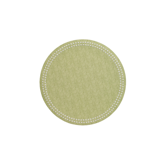 Pearls Fern/White Round Mat