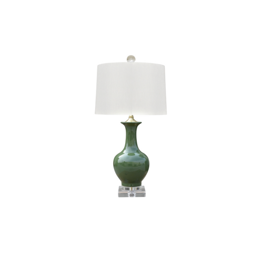 Pine Green Vase Lamp