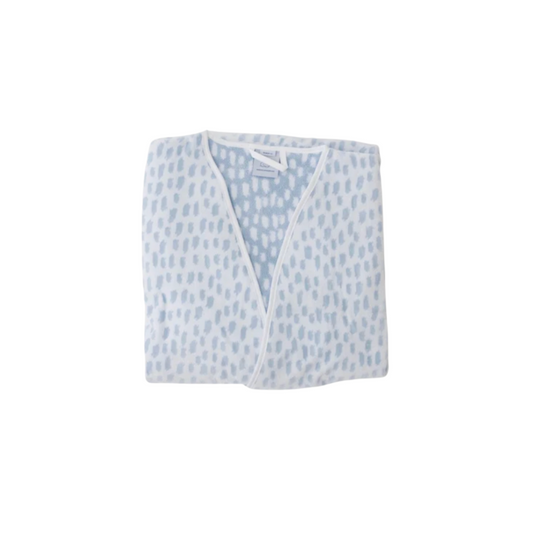 Weezie Blue Millie Short Plush Robe