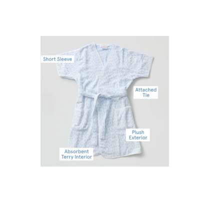 Weezie Blue Millie Short Plush Robe