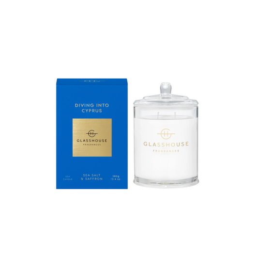 Glasshouse Fragrances Diving into Cyrus 13.4 oz Candle