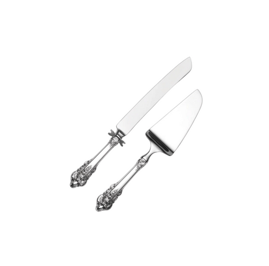Wallace Grand Baroque 2 Piece Sterling Silver Cake Serving Set
