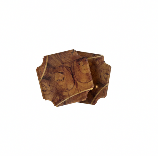 Coasters | Oyster Veneer, set of four