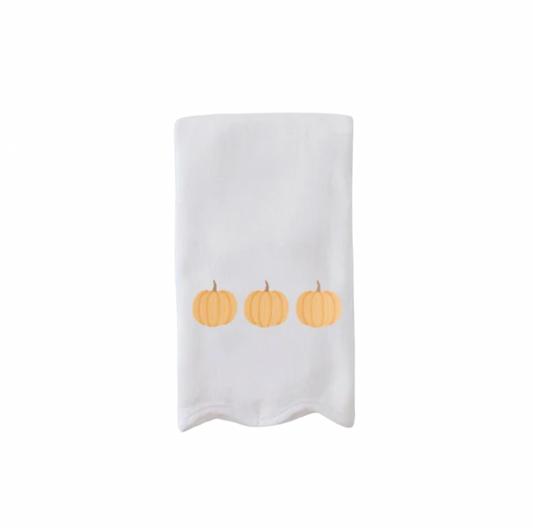 Weezie Pumpkin Scallop Hand Towel