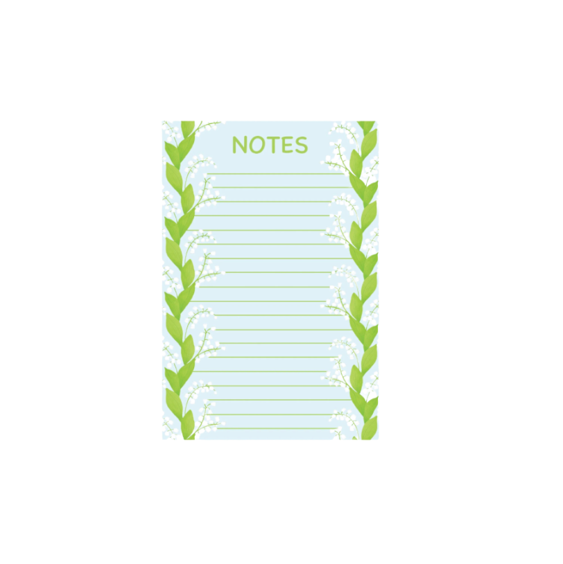 Lucy Grymes Lily of the Valley Notepad