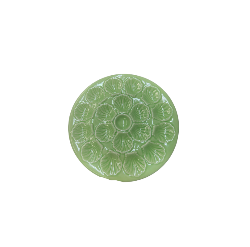Extra Large Light Green Oyster Plate