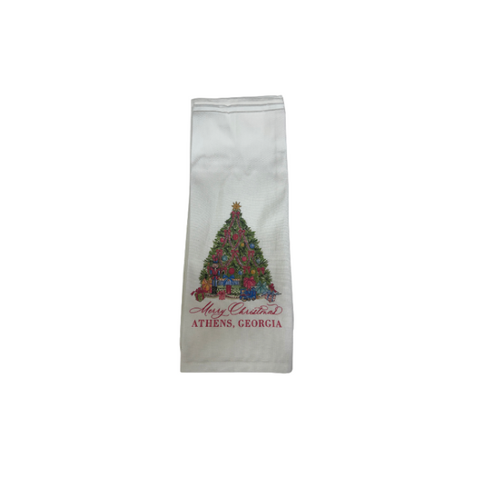 Merry Christmas Athens, Georgia Kitchen Towel