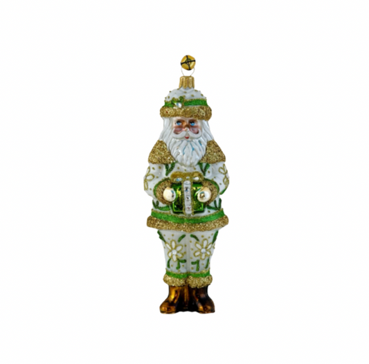 JingleNog Claus De Fleur Ornament