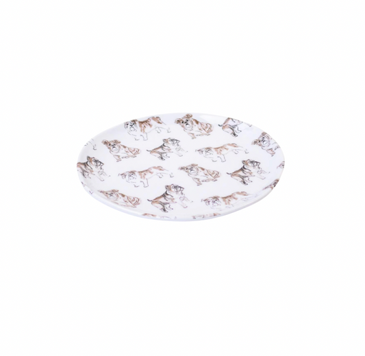 Bulldog Love Melamine Plate
