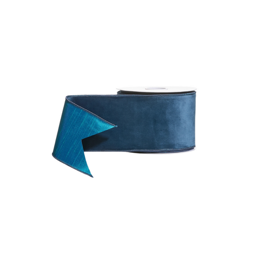 Blue Velvet Wired Ribbon