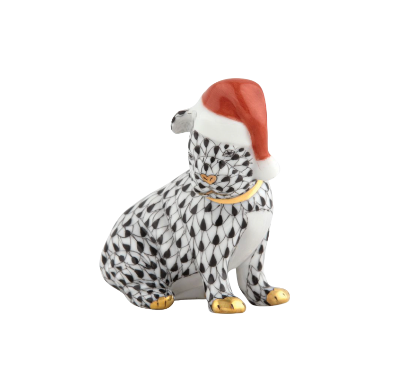 Herend Santa Black Puppy