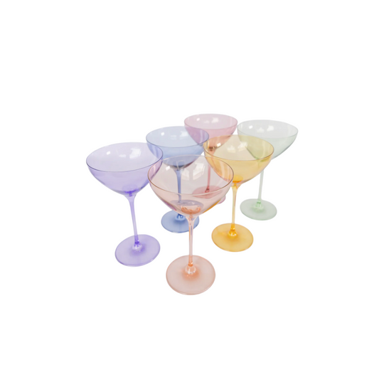 Estelle Martini Glass Set - Pastel