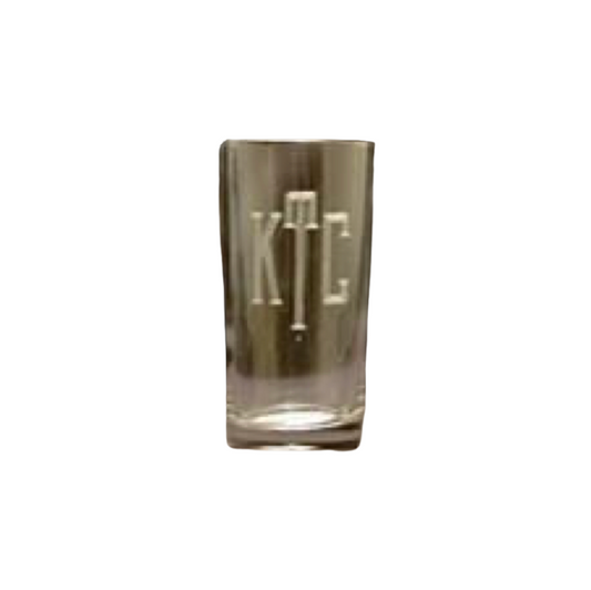 Set of 4 Highball Monogrammed Glasses