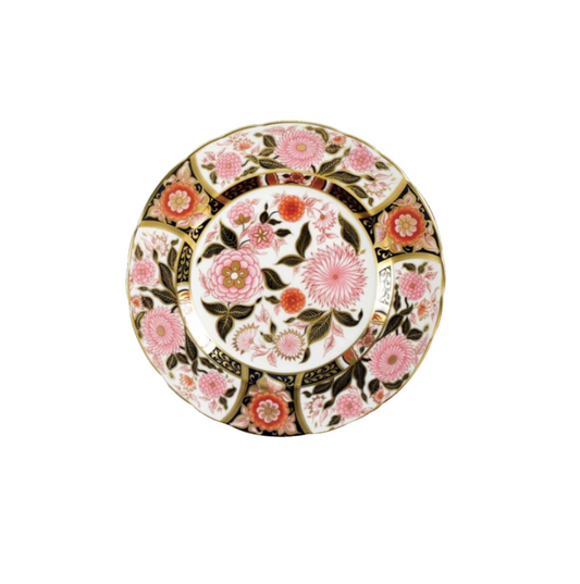 Royal Crown Derby Pink Bouquet Imari Accent Plate