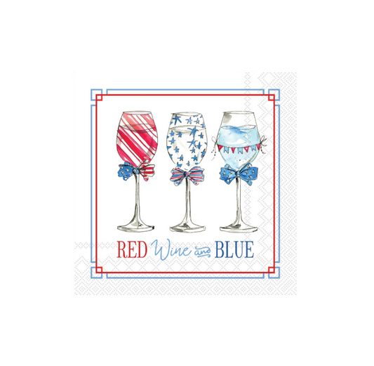 Patriotic Wine Cocktail Napkin