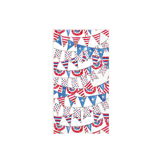 Patriotic Pennant Flag Guest Napkin