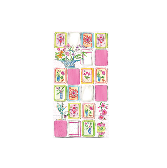 Mahjong Pink Guest Napkin
